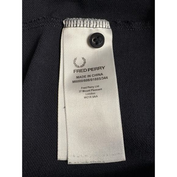 Fred Perry Men's Black Polo Shirt XL Cotton Pique Short Sleeve - Picture 9 of 9